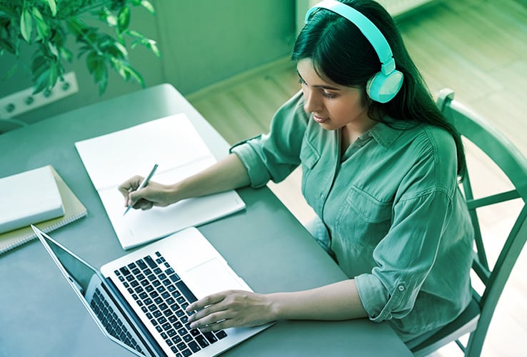 Woman Participating In Online Coaching Session