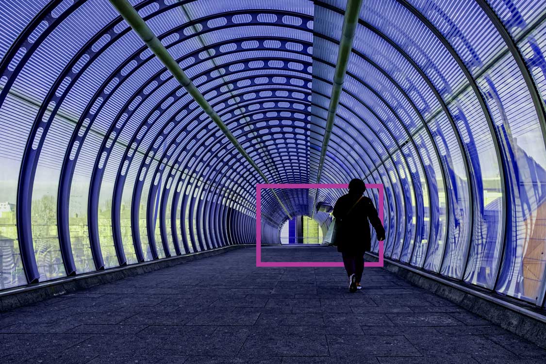 person in the tunnel